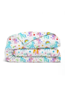 Детское постельное белье в кроватку UNICORNS Cosas модель UnicornFunnyColor_68Sky_140 Фото