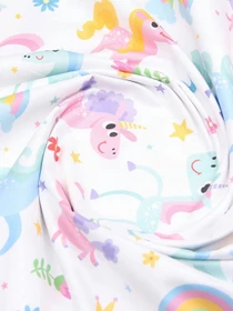 Детское постельное белье в кроватку UNICORNS Cosas модель UnicornFunnyColor_DotsMint_140 Фото