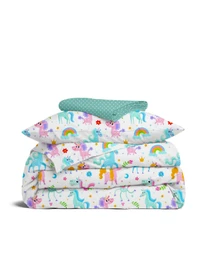 Детское постельное белье в кроватку UNICORNS Cosas модель UnicornFunnyColor_DotsMint_140 Фото
