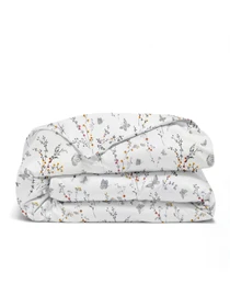 Детское постельное белье в кроватку MIDSUMMER Cosas модель ButterfliesGreyFlowers_16Mustard_140 Фото