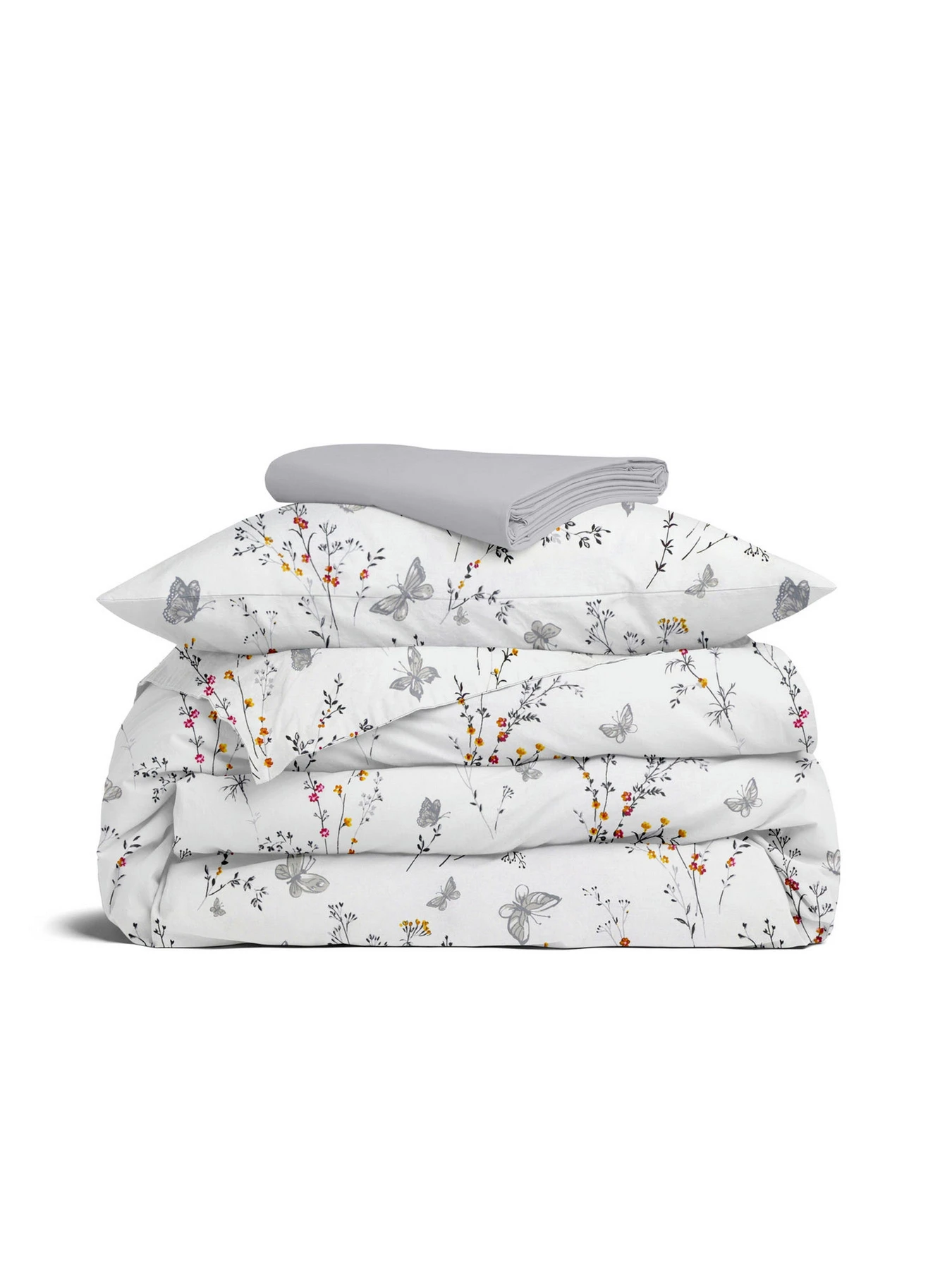 Дитяча постільна білизна в ліжечко MIDSUMMER Cosas модель ButterfliesGreyFlowers_52Grey_140 Дитяча постільна білизна в ліжечко MIDSUMMER Cosas модель ButterfliesGreyFlowers_52Grey_140 Фото