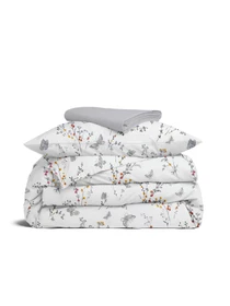 Дитяча постільна білизна в ліжечко MIDSUMMER Cosas модель ButterfliesGreyFlowers_52Grey_140 Фото