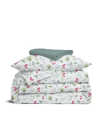 Дитяча постільна білизна в ліжечко SUMMER FLOWERS Cosas модель FlowersMeadowGreenRose_104Ashmint_140 Фото
