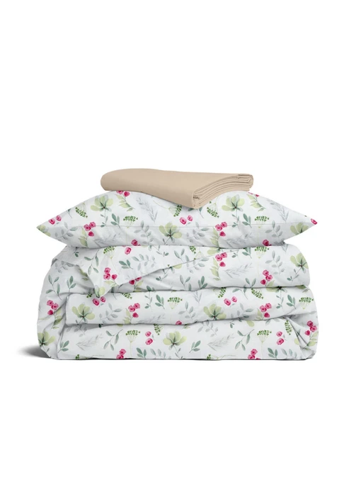 Дитяча постільна білизна в ліжечко SUMMER FLOWERS Cosas модель FlowersMeadowGreenRose_12Magnolia_140 Фото