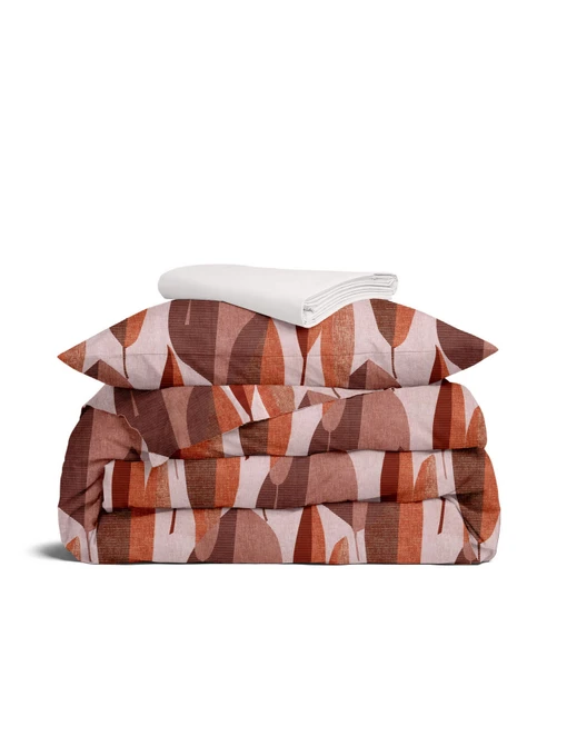 Дитяча постільна білизна в ліжечко LEAFS Cosas модель LeafTerrakotBeige_30RoseLight_140 Фото