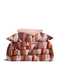 Детское постельное белье в кроватку LEAFS Cosas модель LeafTerrakotBeige_40Rose_140 Фото