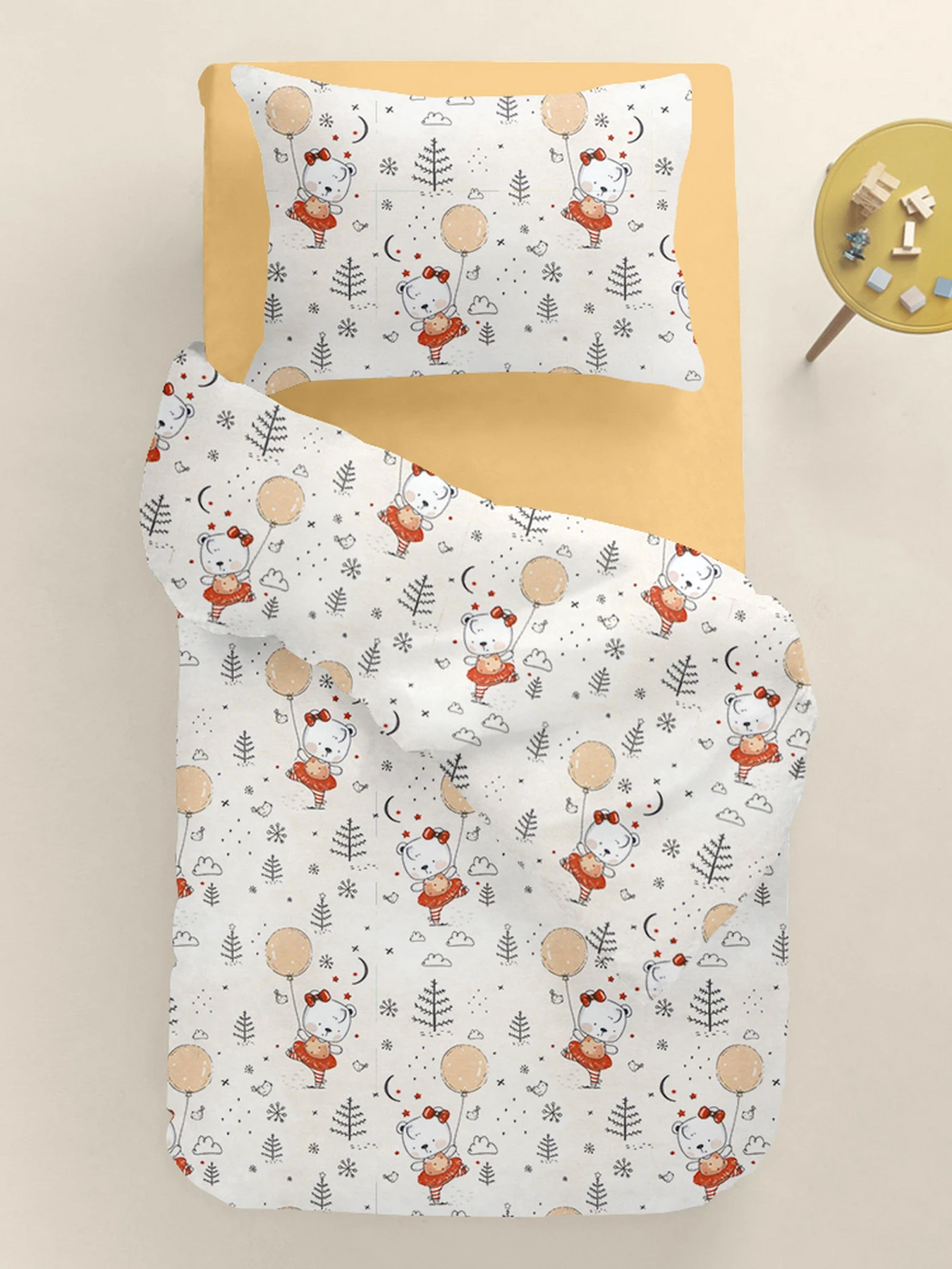 Дитяча постільна білизна в ліжечко BALLERINA Cosas модель BearGirlBallBeige_11Honey_140 Фото