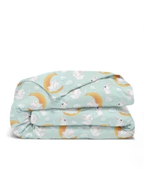 Дитяча постільна білизна в ліжечко SOFT BUNNY Cosas модель BunnyMoonOrangeMint_11Honey_140 Фото