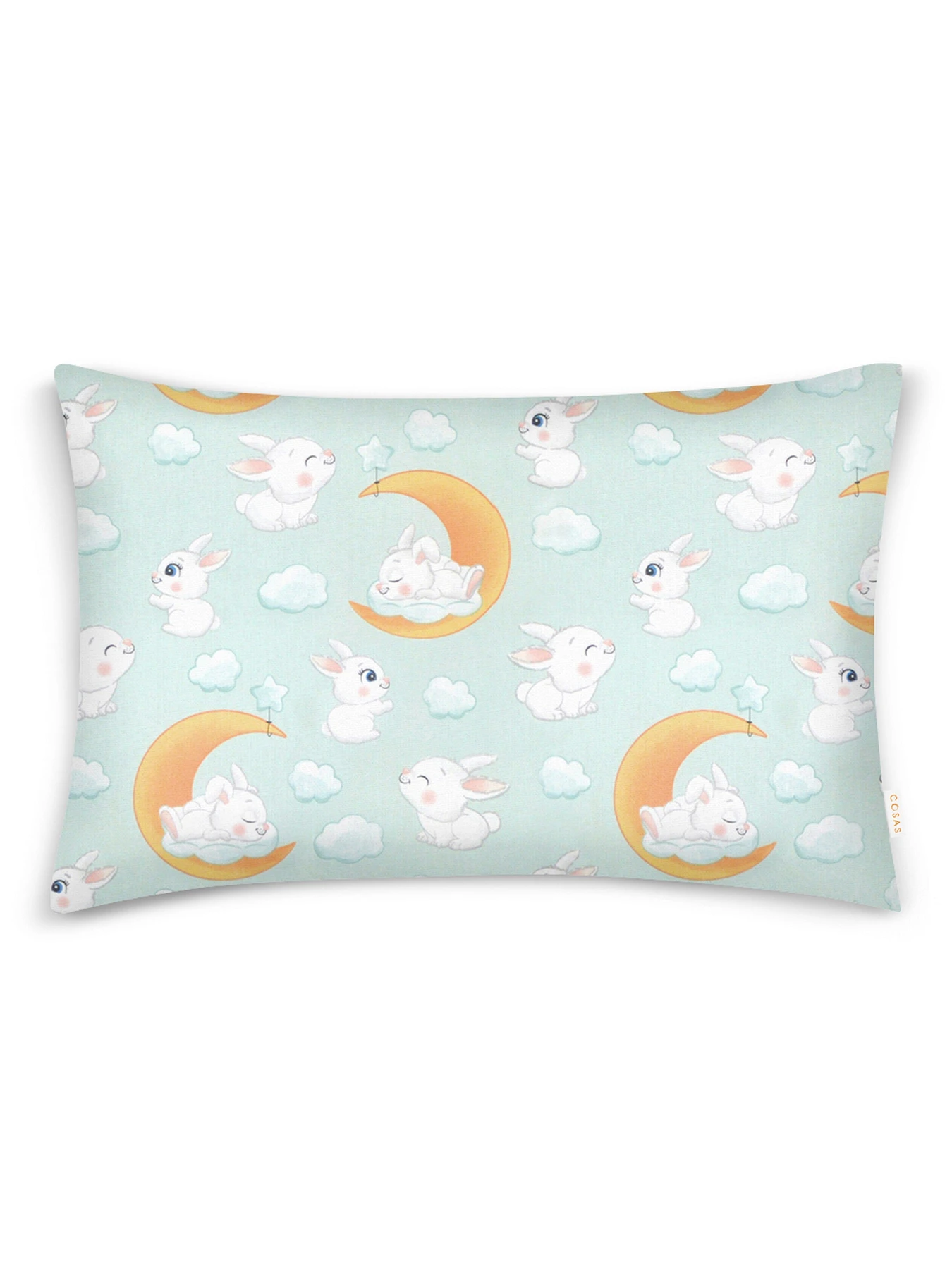 Дитяча постільна білизна в ліжечко SOFT BUNNY Cosas модель BunnyMoonOrangeMint_12Magnolia_140 Фото