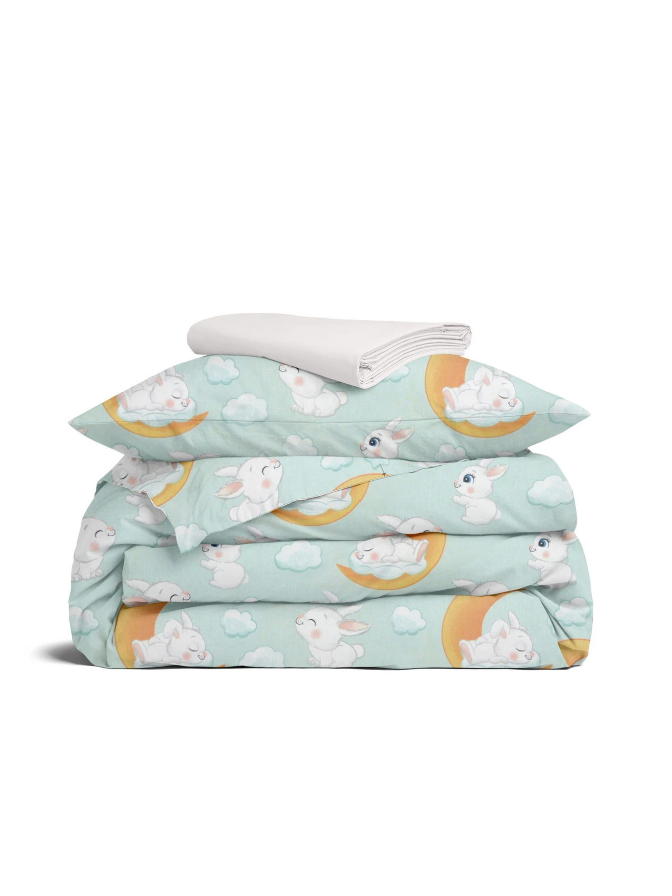 Дитяча постільна білизна в ліжечко SOFT BUNNY Cosas модель BunnyMoonOrangeMint_30RoseLight_140 Дитяча постільна білизна в ліжечко SOFT BUNNY Cosas модель BunnyMoonOrangeMint_30RoseLight_140 Фото