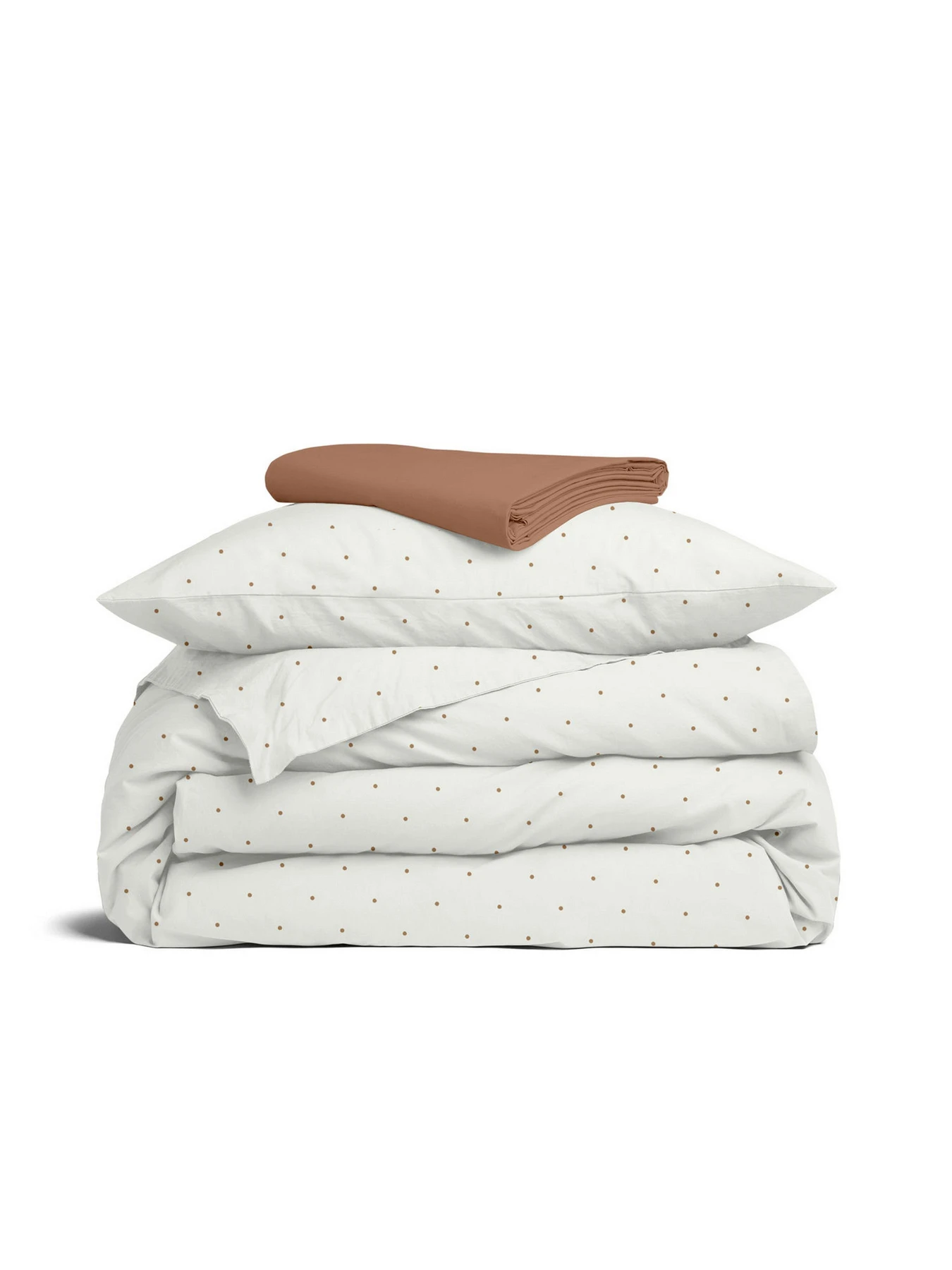 Дитяча постільна білизна в ліжечко MINI DOTS Cosas модель DotsChocoMilk_13Caramel_140 Дитяча постільна білизна в ліжечко MINI DOTS Cosas модель DotsChocoMilk_13Caramel_140 Фото