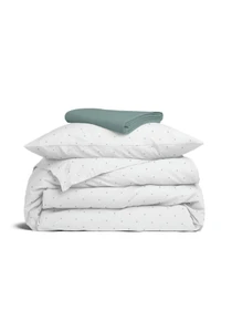 Детское постельное белье в кроватку MINI DOTS Cosas модель DotsGreyMiniWhite_104Ashmin_140 Фото
