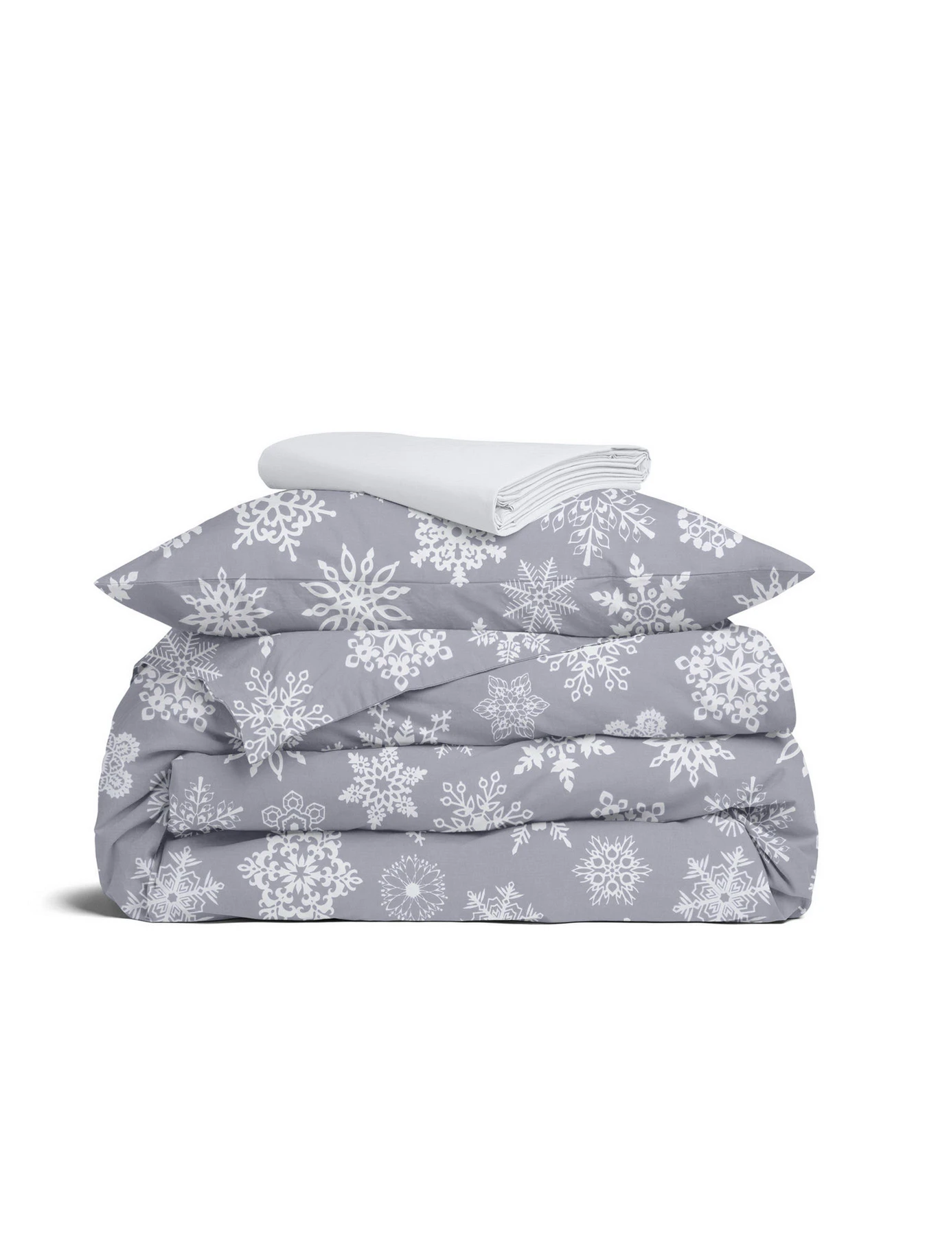Дитяча постільна білизна в ліжечко SNOWFLAKES Cosas модель SnowflakesWhiteGrey_White_140 Фото