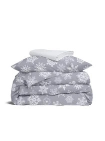 Детское постельное белье в кроватку SNOWFLAKES Cosas модель SnowflakesWhiteGrey_White_140 Фото