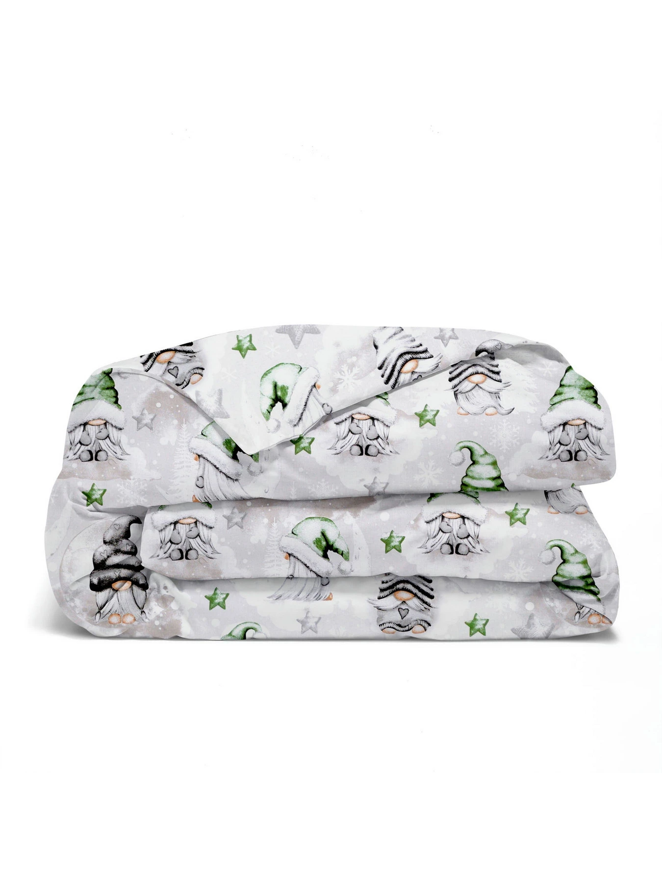Дитяча постільна білизна в ліжечко NEW YEAR GNOMES Cosas модель GnomesGreenGrayGray_78Olive_140 Фото