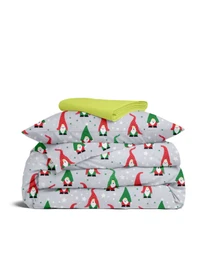 Дитяча постільна білизна в ліжечко NEW YEAR GNOMES Cosas модель GnomesRedGreenGray_70Lime_140 Фото