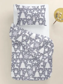 Детское постельное белье в кроватку CHRISTMAS TOYS Cosas модель NewYearTinselWhiteGray_01White_140 Фото