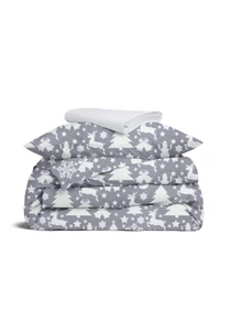 Дитяча постільна білизна в ліжечко CHRISTMAS TOYS Cosas модель NewYearTinselWhiteGray_01White_140 Фото