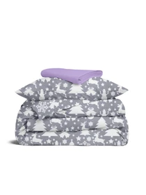 Дитяча постільна білизна в ліжечко CHRISTMAS TOYS Cosas модель NewYearTinselWhiteGray_47Amethyst_140 Фото