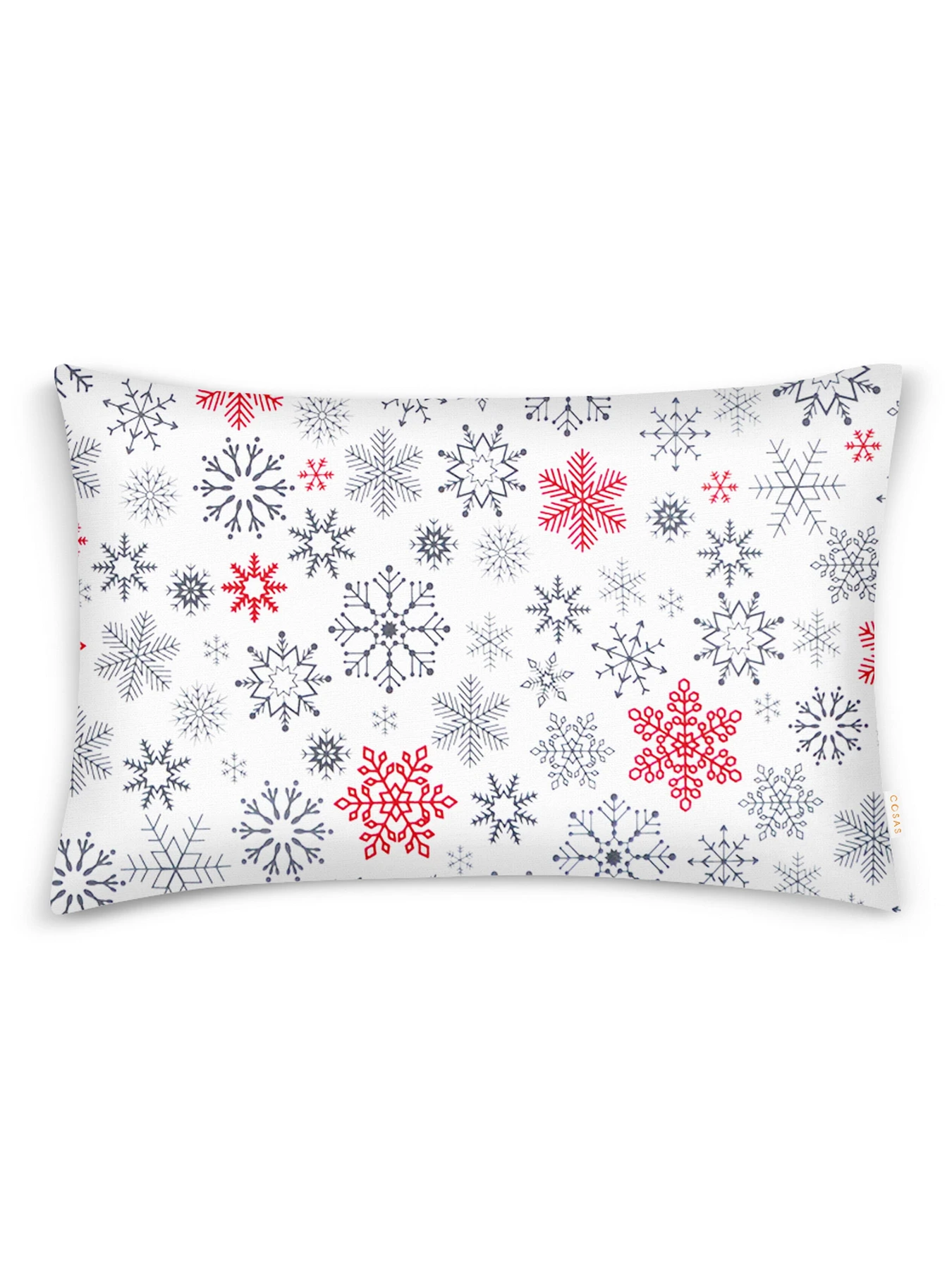 Детское постельное белье в кроватку SNOWFLAKES Cosas модель SnowflakesGrayRedWhite_52Grey_140 Фото