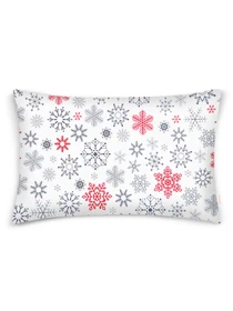 Дитяча постільна білизна в ліжечко SNOWFLAKES Cosas модель SnowflakesGrayRedWhite_34Bubble_140 Фото