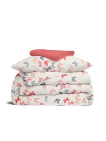 Дитяча постільна білизна в ліжечко BUTTERFLY SC8 Cosas модель ButterfliesRoseRedGray_El80-43Rosette_140 Фото
