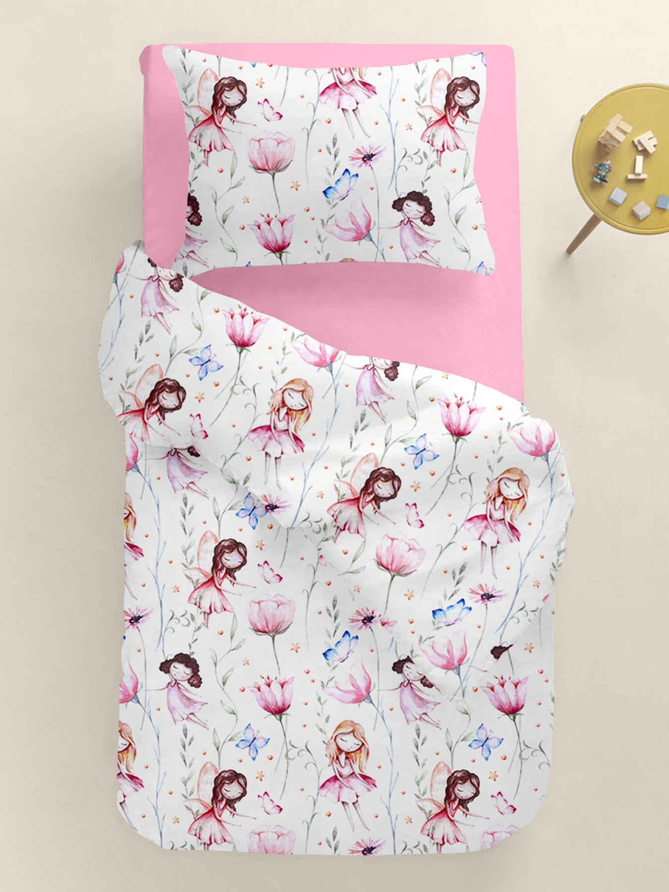 Дитяча постільна білизна в ліжечко FAIRIES Cosas модель FairiesFlowersRose_34Bubble_140 Дитяча постільна білизна в ліжечко FAIRIES Cosas модель FairiesFlowersRose_34Bubble_140 Фото