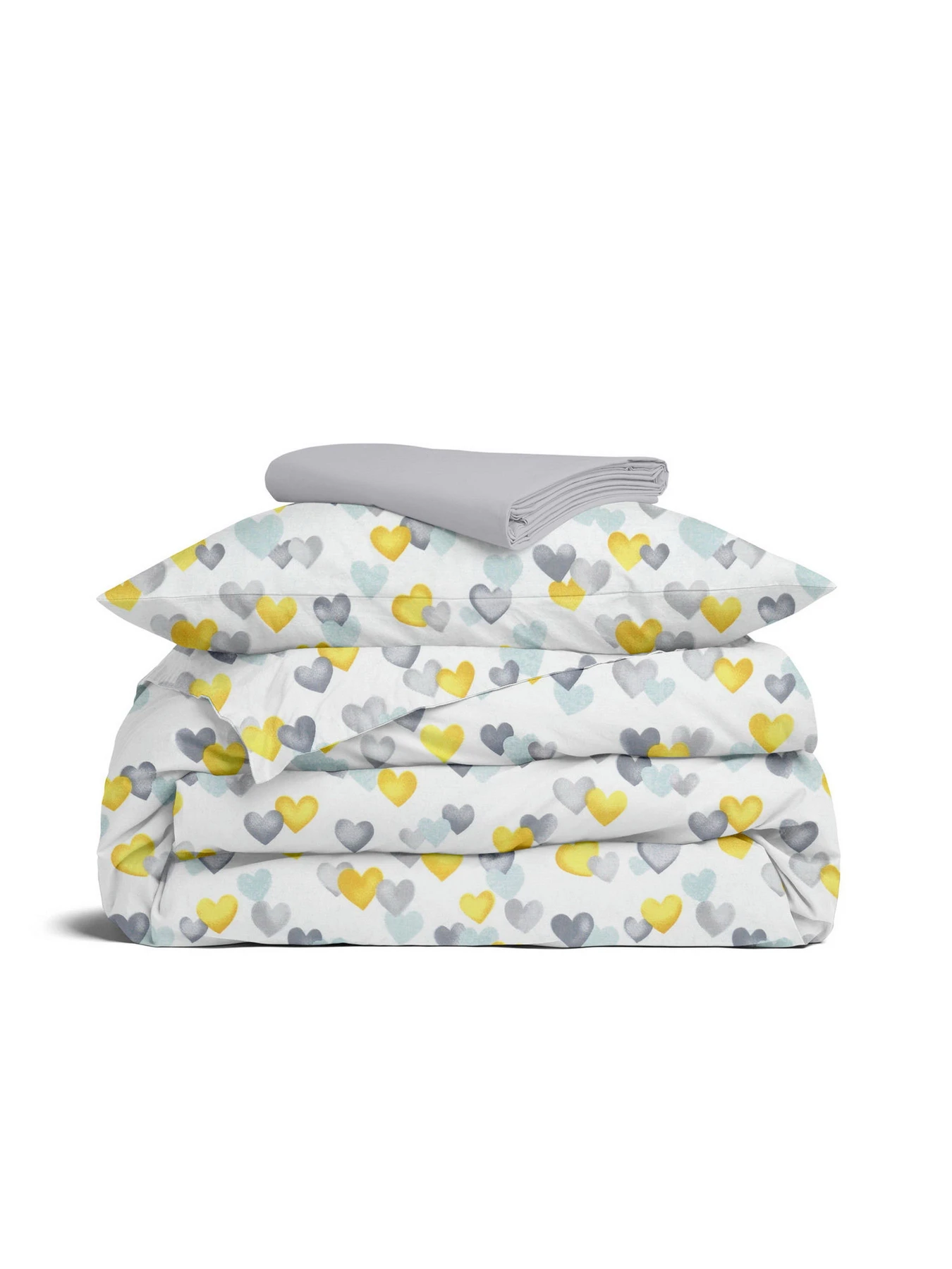 Дитяча постільна білизна в ліжечко LOVE Cosas модель LoveYellowMintGrey_52Grey_140 Фото