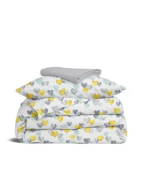 Дитяча постільна білизна в ліжечко LOVE Cosas модель LoveYellowMintGrey_52Grey_140 Фото