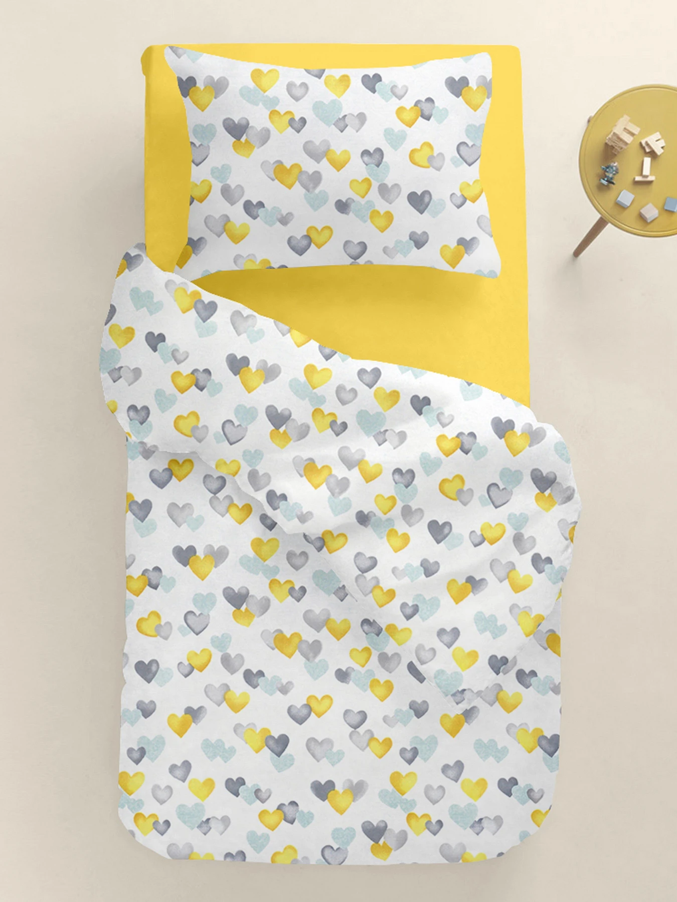 Дитяча постільна білизна в ліжечко LOVE Cosas модель LoveYellowMintGrey_99Summer_140 Дитяча постільна білизна в ліжечко LOVE Cosas модель LoveYellowMintGrey_99Summer_140 Фото
