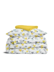 Дитяча постільна білизна в ліжечко LOVE Cosas модель LoveYellowMintGrey_99Summer_140 Фото