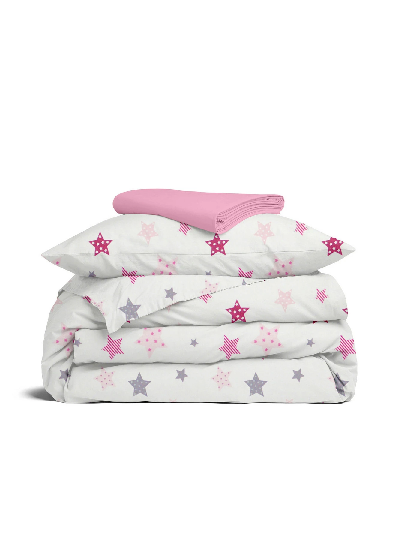 Детское постельное белье в кроватку PINK STARS Cosas модель StarCarnivalRoseGrey_34Bubble_140 Фото