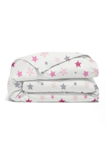Детское постельное белье в кроватку PINK STARS Cosas модель StarCarnivalRoseGrey_34Bubble_140 Фото