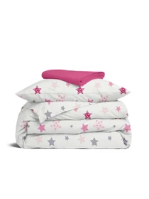 Дитяча постільна білизна в ліжечко PINK STARS Cosas модель StarCarnivalRoseGrey_36Candy_140 Фото
