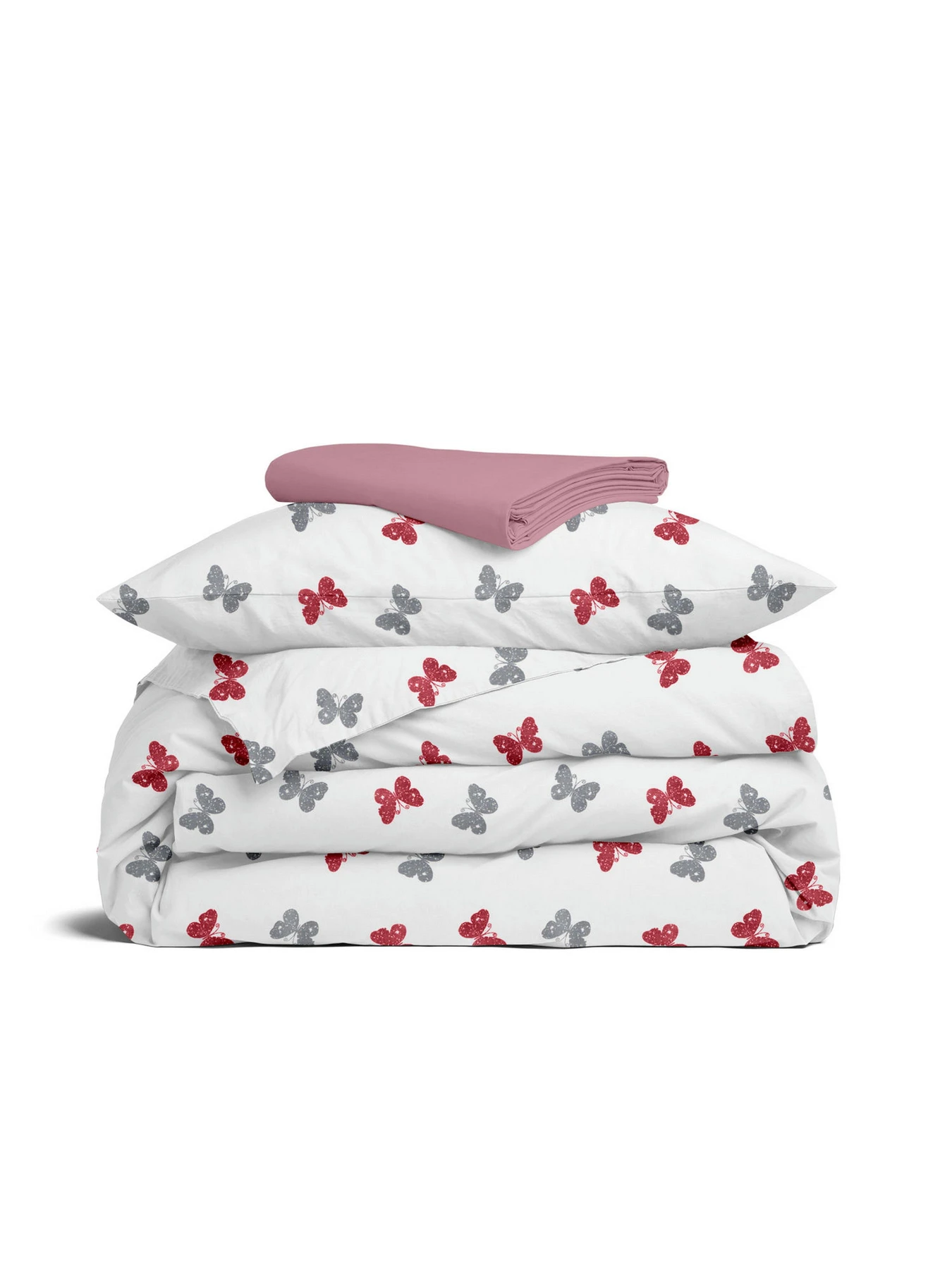 Дитяча постільна білизна в ліжечко BUTTERFLY SC11 Cosas модель ButterfliesGrayRed_41Lilac_140 Дитяча постільна білизна в ліжечко BUTTERFLY SC11 Cosas модель ButterfliesGrayRed_41Lilac_140 Фото