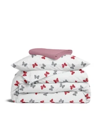 Дитяча постільна білизна в ліжечко BUTTERFLY SC11 Cosas модель ButterfliesGrayRed_41Lilac_140 Фото