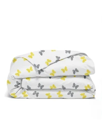 Дитяча постільна білизна в ліжечко BUTTERFLY SC13 Cosas модель ButterfliesGrayYellow_62Maya_140 Фото