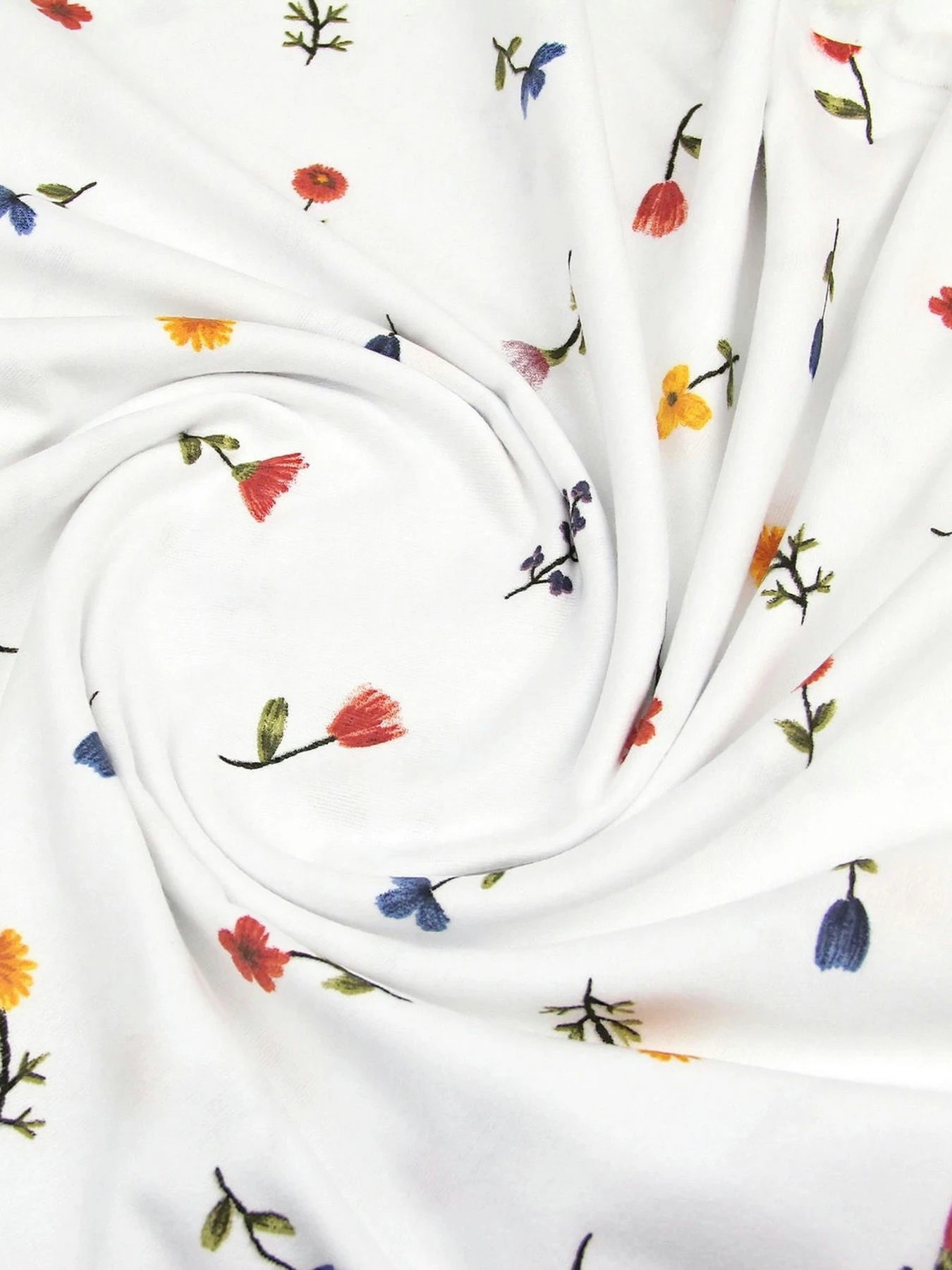 Дитяча постільна білизна фланель в ліжечко WILDFLOWER DREAMS Cosas модель Flannel_FlowersBlueRedOrange_08Summer_140 Фото