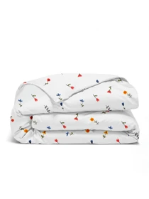 Дитяча постільна білизна фланель в ліжечко WILDFLOWER DREAMS Cosas модель Flannel_FlowersBlueRedOrange_41Skyer_140 Фото