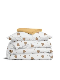 Дитяча постільна білизна в ліжечко BEIGE HEARTS Cosas модель BeigeHearts_11Honey_140 Фото