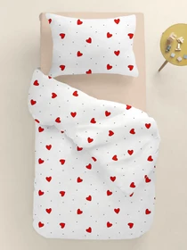 Детское постельное белье в кроватку CHERRY HEARTS Cosas модель CherryHearts_12Magnolia_140 Фото