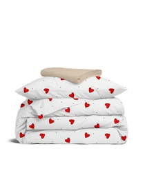Детское постельное белье в кроватку CHERRY HEARTS Cosas модель CherryHearts_12Magnolia_140 Фото