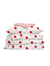 Детское постельное белье в кроватку RUBY HEARTS Cosas модель RubyHearts_40Rose_140 Фото