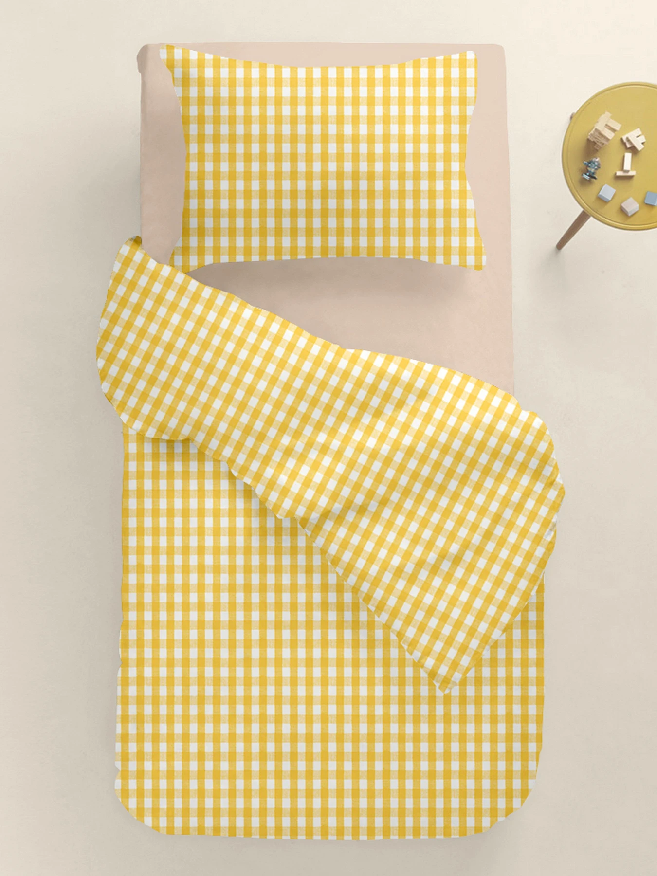 Дитяча постільна білизна в ліжечко YELLOW CHECK Cosas модель YellowCheck_12Magnolia_140 Дитяча постільна білизна в ліжечко YELLOW CHECK Cosas модель YellowCheck_12Magnolia_140 Фото