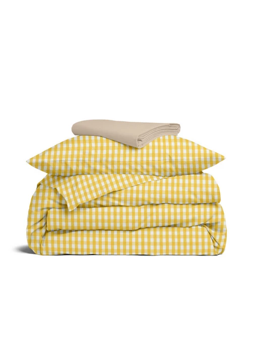 Дитяча постільна білизна в ліжечко YELLOW CHECK Cosas модель YellowCheck_12Magnolia_140 Фото
