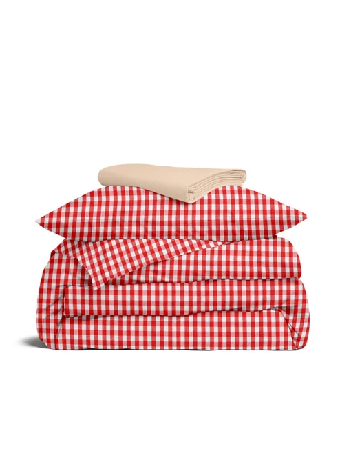 Детское постельное белье в кроватку RED CHECK Cosas модель RedCheck_05Pastel_140 Фото