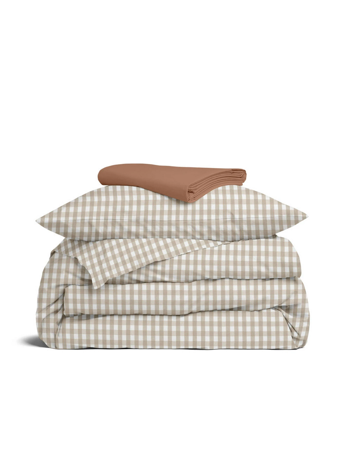 Дитяча постільна білизна в ліжечко BEIGE CHECK Cosas модель BeigeCheck_13Caramel_140 Фото
