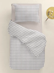 Дитяча постільна білизна в ліжечко TAUPE CHECK Cosas модель TaupeCheck_84Quartz_140 Фото