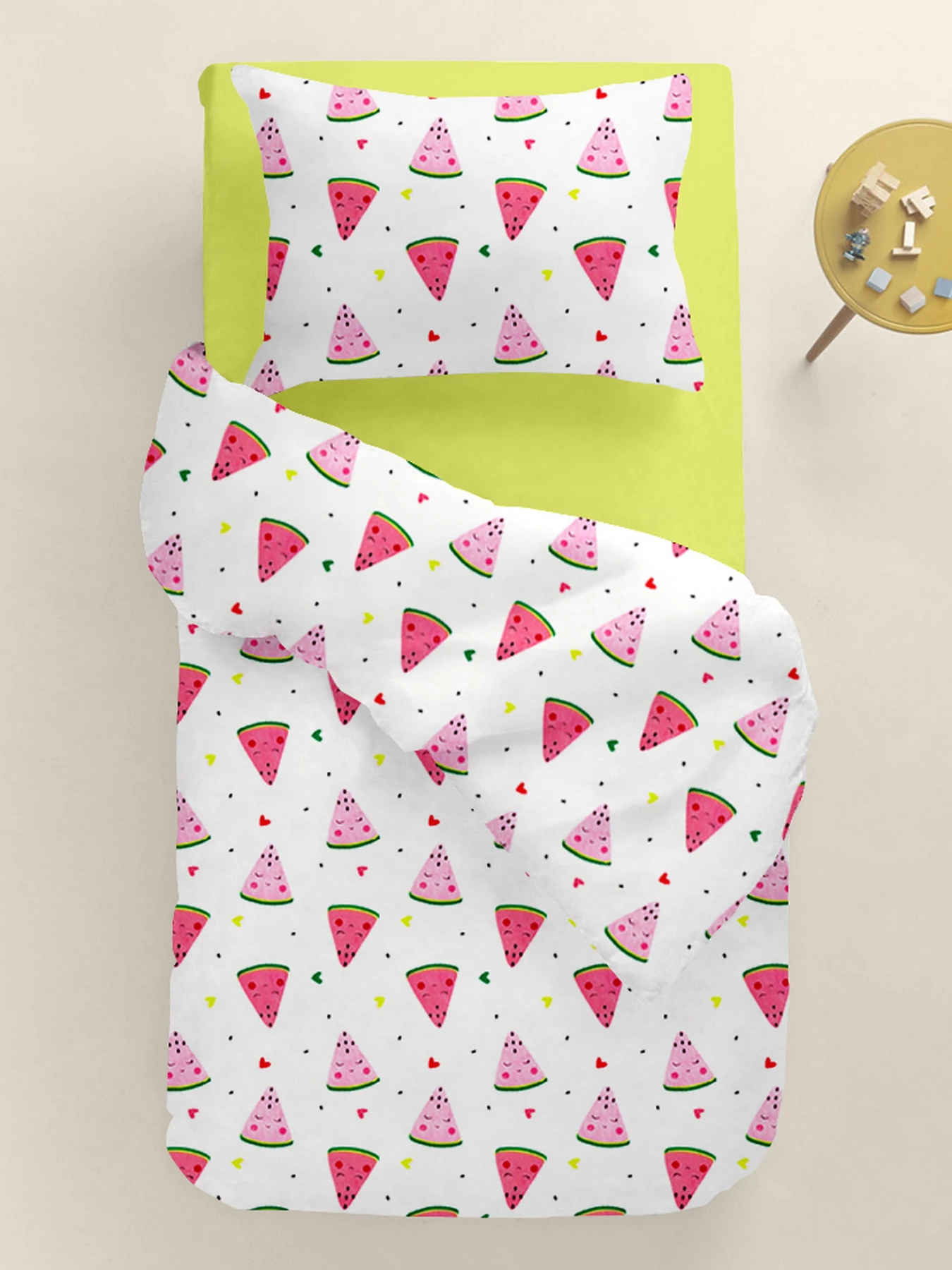 Дитяча постільна білизна в ліжечко HAPPY WATERMELON Cosas модель HappyWatermelon_70Lime_140 Дитяча постільна білизна в ліжечко HAPPY WATERMELON Cosas модель HappyWatermelon_70Lime_140 Фото