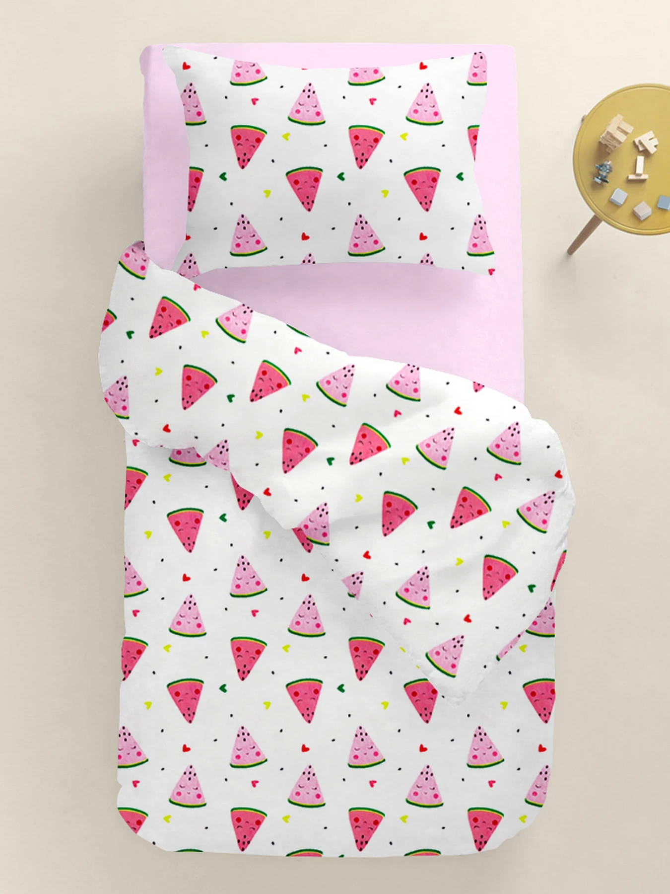Дитяча постільна білизна в ліжечко HAPPY WATERMELON Cosas модель HappyWatermelon_106LilacHaze_140 Дитяча постільна білизна в ліжечко HAPPY WATERMELON Cosas модель HappyWatermelon_106LilacHaze_140 Фото
